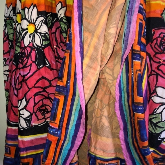 Jasmine KC Floral Beaded Full Skirt Made in India Size Small - Picture 8 of 13